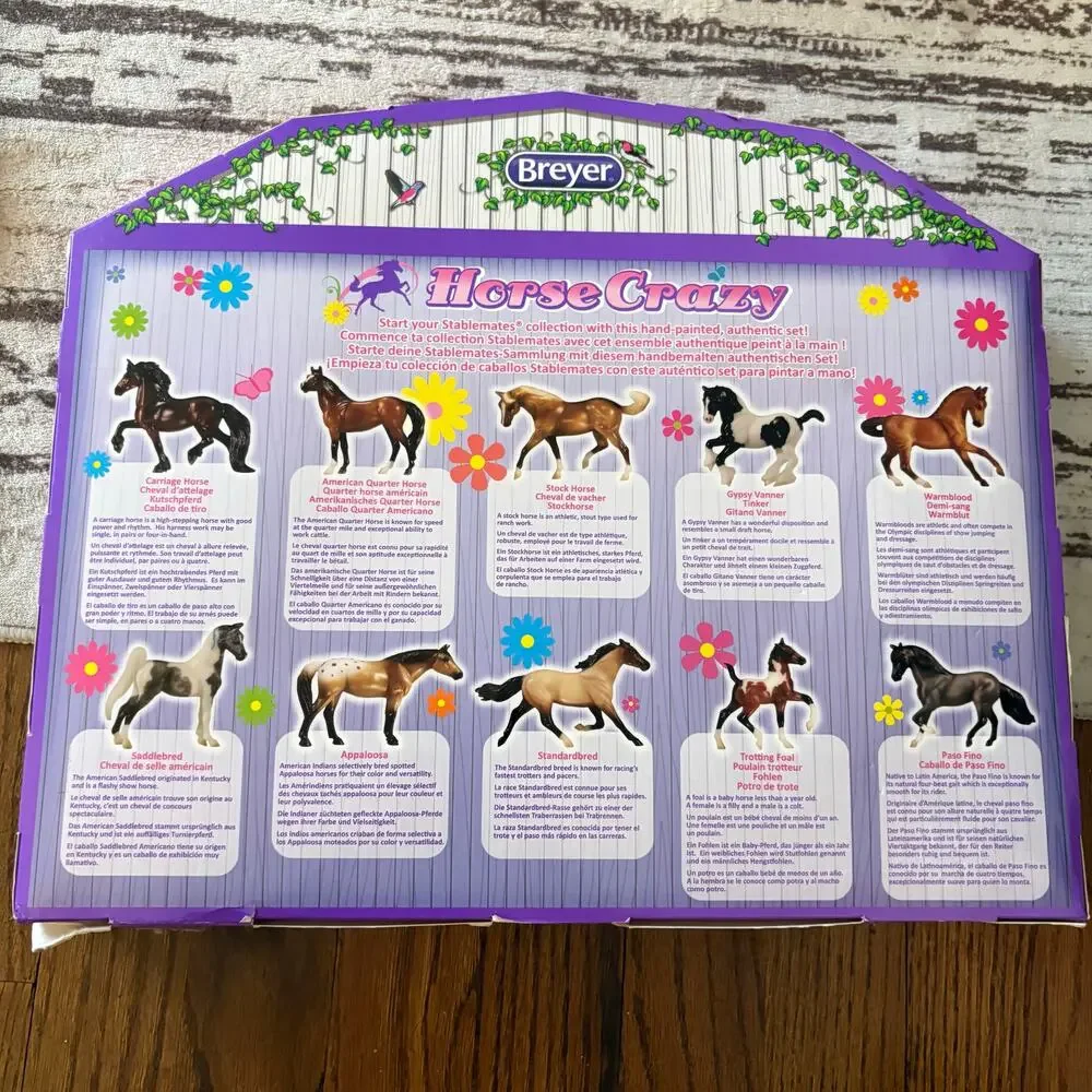 Breyer Horse Crazy Stable Playset Lot w/ Horses Barn Dollhouse Equestrian Toy
